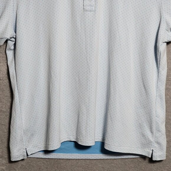 G FORE Polo Shirt Mens XL Light Blue Micro Dot Golf Performance Stretch Preppy - Picture 3 of 12